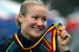 Benita Johnson (AUS) shows off her gold medal (Getty Images)