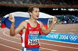 Yuriy Borzakovskiy after winning the Olympic title in Athens (Getty Images)