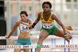 Natasha Ruddock of Jamaica in action in the Girls' 100m Hurdles semi-final (Getty Images)