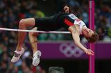 Derek Drouin of Canada competes in the Men's High Jump Final on Day 11 of the London 2012 Olympic Games at Olympic Stadium on August 7, 2012 (Getty Images)