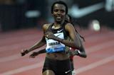 Tirunesh Dibaba wins the 10,000m in Eugene (Kirby Lee - Image of Sport)