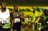 Usain Bolt cruising through the 200m semis in Kingston (Anthony Foster)