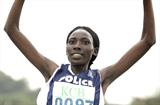 Linet Masai wins the senior women's 8km race at the KCB/Athletics Kenya National Cross Country Championships at the Uhuru Gardens in Nairobi (Mohammed Amin/Daily Nation)