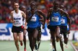 Haron Keitany holds off fellow Kenyan Asbel Kiprop in a tactical 1500m (Getty Images)