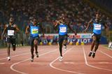 Francis Obikwelu wins the 100m by the narrowest of margins (Getty Images)