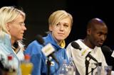 Kajsa  Bergqvist at the official IAAF Press Conference (Getty Images)