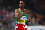 Kenenisa Bekele of Ethiopia crosses the line to win his fourth successive world title in the men's 10,000m at the 12th IAAF World Championships in Athletics (Getty Images)