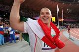 Krisztian Pars of Hungary celebrates gold in the Men's Hammer Throw Final on Day 9 of the London 2012 Olympic Games at the Olympic Stadium on August 5, 2012 in London (Getty Images)