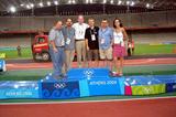IAAF Internet Olympic reporting team - (l to r) Gordon, Ramsak, Turner, Brown, Downes, Arcoleo (IAAF)
