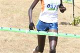 Pauline Korikwiang wins the senior women’s 8km race the Sixth Athletics Kenya Cross Country Series meet in Eldoret (Elias Makori)