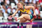 Sally Pearson of Australia competes in the Women's 100m Hurdles heat on Day 10 of the London 2012 Olympic Games at the Olympic Stadium on August 6, 2012 (Getty Images)