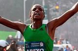 Course record for Nestanet Achamo Abeyo in Mumbai (Mumbai Marathon organisers)