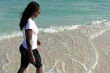 Veronica Campbell Brown relaxing in the Turks & Caicos Islands