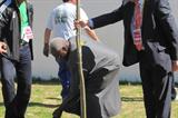 Lamine Diack plants a tree for UNICEF at the 2011 IAAF World Cross Country Championships in Punta Umbria, Spain (IAAF.org)