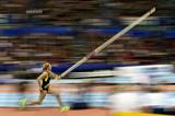 Holly Bleasdale, winner of the Pole Vault in Birmingham (Getty Images)