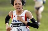 Asami Kato (JAPAN) finishes in Edinburgh 2008 (AFP / Getty Images)