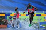 Gilbert Kiplangat Kirui of Kenya on his way to winning the Boys' 2000m Steeplechase in Lille (Getty Images)