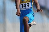 Latario Collie-Minns of Bahamas in the Boys' Triple Jump final (Getty Images)