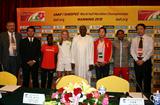 Participants at the IAAF/LOC press conference on the eve of the 2010 IAAF/SINOPEC World Half Marathon Championships in Nanning (Bob Ramsak)