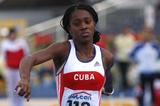 Dailenys Alcantara of Cuba on her way to victory in the Final of the Women's Triple Jump (Getty Images)