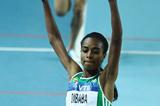 Genzebe Dibaba of Ethiopia celebrates as she crosses the line to win gold in the Women's 1500 Metres Final during day two - WIC Istanbul (Getty Images)
