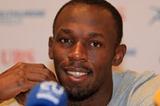 Usain Bolt at the pre-meet press conference in Zurich (Gladys Chai van der Laage)