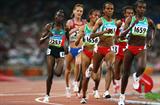 Tirunesh Dibaba unleashes her sprint for home to win the 5000m (Getty Images)