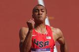 Ashton Eaton of the United States competes in the Men's Decathlon 100m Heats on Day 12 of the London 2012 Olympic Games at Olympic Stadium on August 8, 2012  (Getty Images)