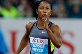 Shelly-Ann Fraser-Pryce, 10.83 in the Zurich chill (Gladys Chai van der Laage)
