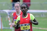 Ethiopia's Ruti Aga leads the way at the 2012 IRIS Lotto Crosscup women's race in Brussels (Nadia Verhoft)