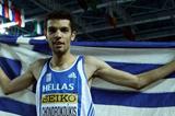 Dimitrios Chondrokoukis of Greece celebrates as he wins gold in the Men’s High Jump Final during day three - WIC Istanbul (Getty Images)