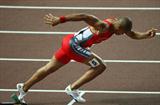 Felix Sanchez of the Dominican Republic competes in the Men's 400m Hurdles Final (Getty Images)