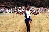 Augustine Choge winning the junior men's 8km race in Nairobi (Okoth)