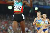 Nancy Lagat of Kenya takes just her second victory of the year - but it came in the Olympic final (Getty Images)