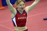 Svetlana Feofanova celebrates her new world indoor record (Getty Images)