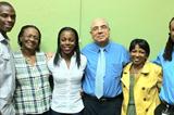 Veronica Campbell Brown with members of her Foundation