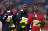 Uchenna Emedolu (left) with Commonwealth silver (Getty Images)