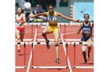 Kaliese Spencer of Jamaica in action in the women's 400m Hurdles (Getty Images)