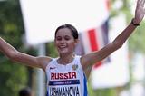 Elena Lashmanova of Russia won the gold medal in  the Women's 20km Walk of the London 2012 Olympic Games on the streets of London on August 11, 2012 (Getty Images)