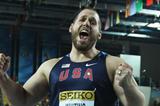 Ryan Whiting of the United States celebrates as he wins gold in the Men's Shot Put Final during day one - WIC Istanbul (Getty Images)