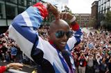 Great Britain's Mo Farah at the Olympics & Paralympics Team GB - London 2012 Victory Parade (Getty Images)