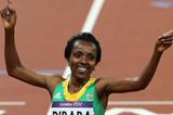 Tirunesh Dibaba of Ethiopia  won the gold medal in the Women's 10,000m Final on Day 7 of the London 2012 Olympic Games at Olympic Stadium on August 3, 2012 (Getty Images)