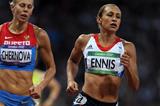 Jessica Ennis (R) on her way to winning gold in the heptathlon on Day 8 of the London 2012 Olympic Games at Olympic Stadium on August 4, 2012  (Getty Images)