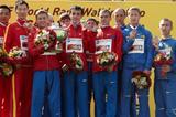The men's 50km Team podium: Russia, China and Ukraine (Getty Images)