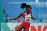 Rosalia Vazquez of Cuba wins the Girls' Discus Throw in Lille (Getty Images)