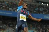 Dwight Phillips of the United States going for gold medal during the men's long jump final 