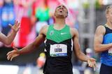 Ashton Eaton, moments after breaking the World Decathlon record in Eugene (Getty Images)