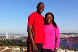 Veronica Campbell-Brown and husband Omar in Istanbul