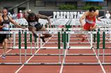 David Oliver and Liu Xiang do battle in Eugene (Kirby Lee)