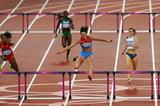 Natalya Antyukh of Russia and Lashinda Demus of the United States lead the field in the Women's 400m Hurdles Final on Day 12 of the London 2012 Olympic Games on 8 August 2012 (Getty Images)